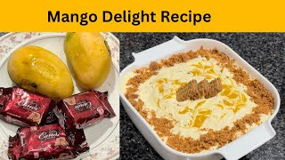 Mango Delight  Easy Mango Delight Recipe  Quick And Easy Mango Delight Recipe With Candy Biscuits [upl. by Nelaf]