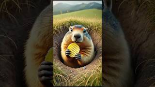 Another wild marmot that loves to eat chips marmot animal animals funnycute funny cute [upl. by Alvinia]