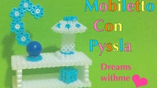 DIY ROOM DECOR 3D mobiletto in pyssla HAMA BEADS PERLER BEADS [upl. by Langbehn]