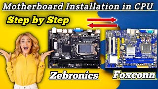 Motherboard को CPU में कैसे Install करें  How To Assemble The CPU  Full Step By Step [upl. by Geralda686]