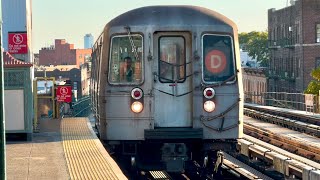 R68 D Trains at Fort Hamilton Pkwy [upl. by Eecats540]