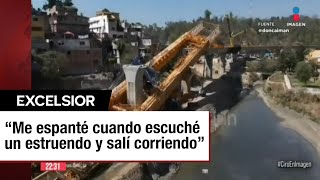 Se desploma lanzadora de dovelas en obras del Tren Interurbano [upl. by Miah780]