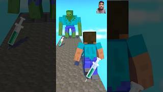 Rage Run Steve VS Mutant Zombie  Funny Animation shorts youtubeshorts [upl. by Fremont]