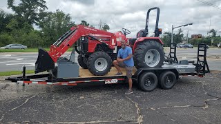 Putting the work with my Mahindra 4550 to work mahindra tractor landclearngsirkuitmandalika [upl. by Aipotu]