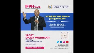 INTERNATIONAL FORUM FOR PROMOTING HOMOEOPATHY  IFPH  1268  Prof Dr PATEL B D [upl. by Sonja]