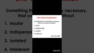 Oneword substitution SSC CGL PYQ ssccgl cds mts sscexams nda onewordsubstitutionforssc [upl. by Ennad]