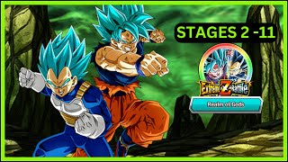 STAGES 2  11 PHY LR BLUE KAIOKEN GOKU amp EVOLUTION VEGETA  DBZ DOKKAN BATTLE 9TH ANNIVERSARY [upl. by Wehttan]