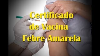 CERTIFICADO INTERNACIONAL DE VACINA DA FEBRE AMARELA [upl. by Herald447]