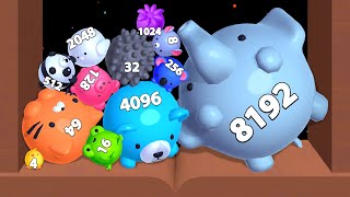 JELLY MERGE 3D  ASMR Gameplay Animal Evolution Jelly Balls 2048 [upl. by Combs]