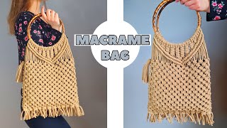 How to make a bag  Macrame Bag Tutorial  torba ze sznurka  jak zrobić  torba z makramy [upl. by Bow515]