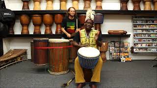 Drumskull Drums w Dr Djo Bi amp Joshua Strodtman  Ivory Coast Djembe [upl. by Ettesus]