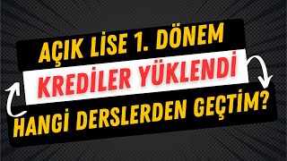 Açık Lise Kredisi Öğrenme ve Açık Lise Sınav Sonuçları [upl. by Haye]