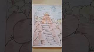 temple and lemmings drawingyoutubeshorts [upl. by Asha399]