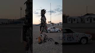 Route 66 Amboy Roys Motel and Cafe Sunset Desert creepy Lost Place Ghost town 4 [upl. by Ahsirk92]