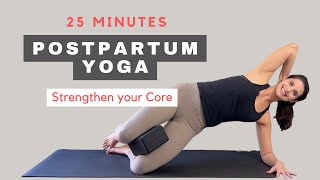 25 minutes Postpartum Yoga and Pilates  Strengthen your Core and Heal Diastasis Recti [upl. by Lux]