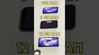 4GB versus 8GB RAM vs 12gb Ram versusfreefire trending shortvideo comment freefairlover1 [upl. by Converse]