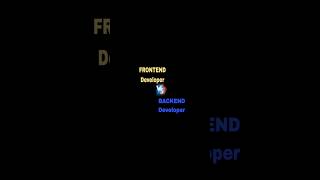 FRONTEND vs BACKEND trending coding frontenddevelopment backendshortsvideo shortviral [upl. by Nathan759]