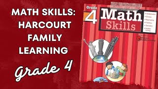 Math Skills Grade 4 by Harcourt Family Learning Flip through amp Review  Homeschool Fourth Grade Math [upl. by Violante207]