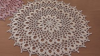 Crochet doily tutorial How to crochet doily 6 11 round Part 2 [upl. by Sherwood]