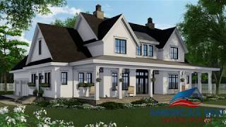 MODERN FARMHOUSE PLAN 09800316 WITH INTERIOR [upl. by Meece]