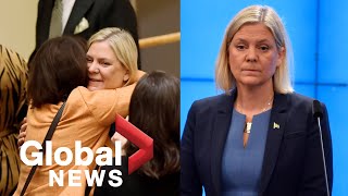 Swedens 1st female PM in countrys history resign hours after elected [upl. by Mcallister]