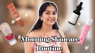 My honest morning skincare routine for glass skin🎀  How I get rid of acne🤔 Unsponsored [upl. by Wulfe227]