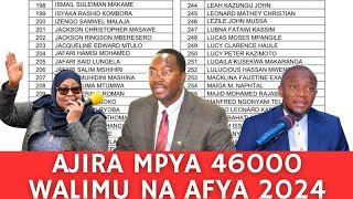 AJIRA 46000 ZA WALIMU NA KADA YA AFYA 2024TAMISEMI AJIRA MPYA WALIMU NA KADA YA AFYA [upl. by Fry]