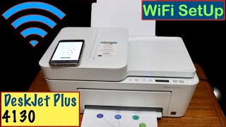 HP DeskJet Plus 4130 WiFi SetUp [upl. by Aicil]