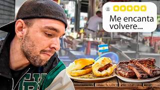 ESPAÑOL reacciona a comida callejera en BUENOS AIRES [upl. by Llyrad]