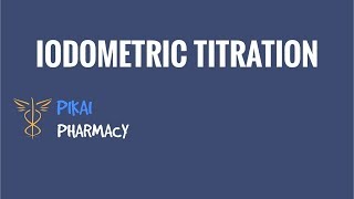 IODOMETRIC TITRATION  REDOX TITRATION [upl. by Leilani]