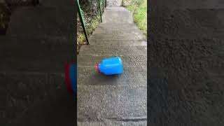 Breaking glass bottles 🍾 Experiment on stairs 😍 satisfying love satisfyingsounds mentos pour [upl. by Bertolde434]