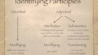 Elementary Greek II Adjectival Participles ch 29 [upl. by Estren]