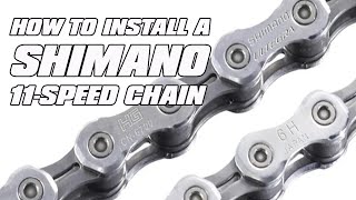 How to Install a New 11 Speed Shimano Chain on Your Bicycle  Bike Maintenance [upl. by Nalani]