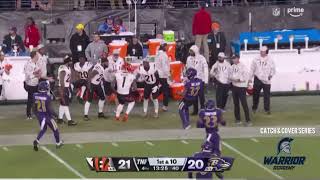 Catch amp Cover Series Jamar Chase Stellar Performance vs Ravens Defense with Warrior Academy [upl. by Wiles]