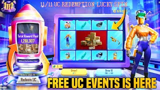 15 Million Free UC Redeem Shop  UC Redemption Lucky Spin Is Here  Get Free UC amp Rewards  PUBGM [upl. by Binnie85]