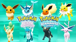 Come ottenere TUTTE le EEVEELUTIONS in Pokémon Diamante Lucente e Perla Splendente [upl. by Leund]