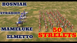 Age of Empires III Definitive Edition Cavalries vs 50 strelets [upl. by Yaf]