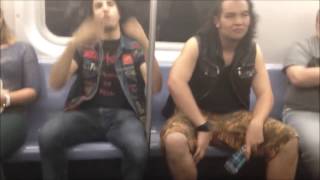 Metalheads In Subway Ultimate Funny METAL Video [upl. by Yssim]