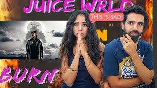 FIRST TIME HEARING JUICE WRLD  Juice WRLD  Burn Official Music Video REACTION [upl. by Edmond]