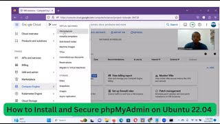 How to Install and Secure phpMyAdmin on Ubuntu 2204 on GCP [upl. by Erret]