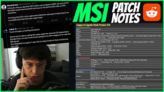 MSI Patch Notes MonteCristo amp Adam Drama And TheShy Is Back To League [upl. by Wymore746]