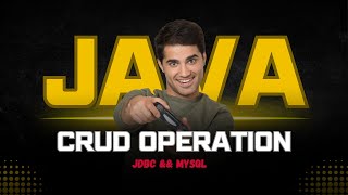 JDBC and MySQL CRUD Operation  Java JDBC CRUD Operation  Crud Operation Using MySQL and JDBC [upl. by Gualterio]