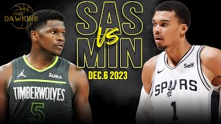 San Antonio Spurs vs Minnesota Timberwolves Full Game Highlights  December 6 2023  FreeDawkins [upl. by Rinaldo]