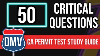 California Permit Test Study Guide 2024 50 Critical Questions [upl. by Whitehouse]