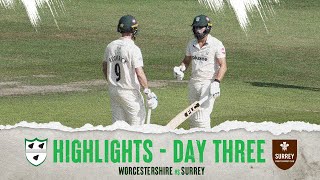 Worcestershire vs Surrey  Day Three Highlights [upl. by Cyndie117]