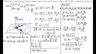 Geometria Analítica Plano Recta Ponto  Exercício [upl. by Iramo]