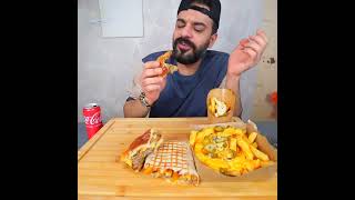 موكبانغ تاكو فرنسي وبرغر وبطاطا بالجبنة الحارةMukbang Eating Show  French Taco Burgers amp ChiliChee [upl. by Assirrem]