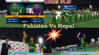 Pakistan 🇵🇰 Vs Nepal🇳🇵QUICK💯PLAY🏏Match [upl. by Slyke]