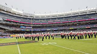 Rutgers Univ Marching Band at 2023 Bad Boy Movers Pinstripe Bowl Pregame Show at Yankee Stadium [upl. by Nadoj]