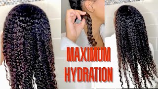 MAXIMUM Hydration for Dry Natural Hair MAX LENGTH RETENTION Low porosity [upl. by Yessydo]